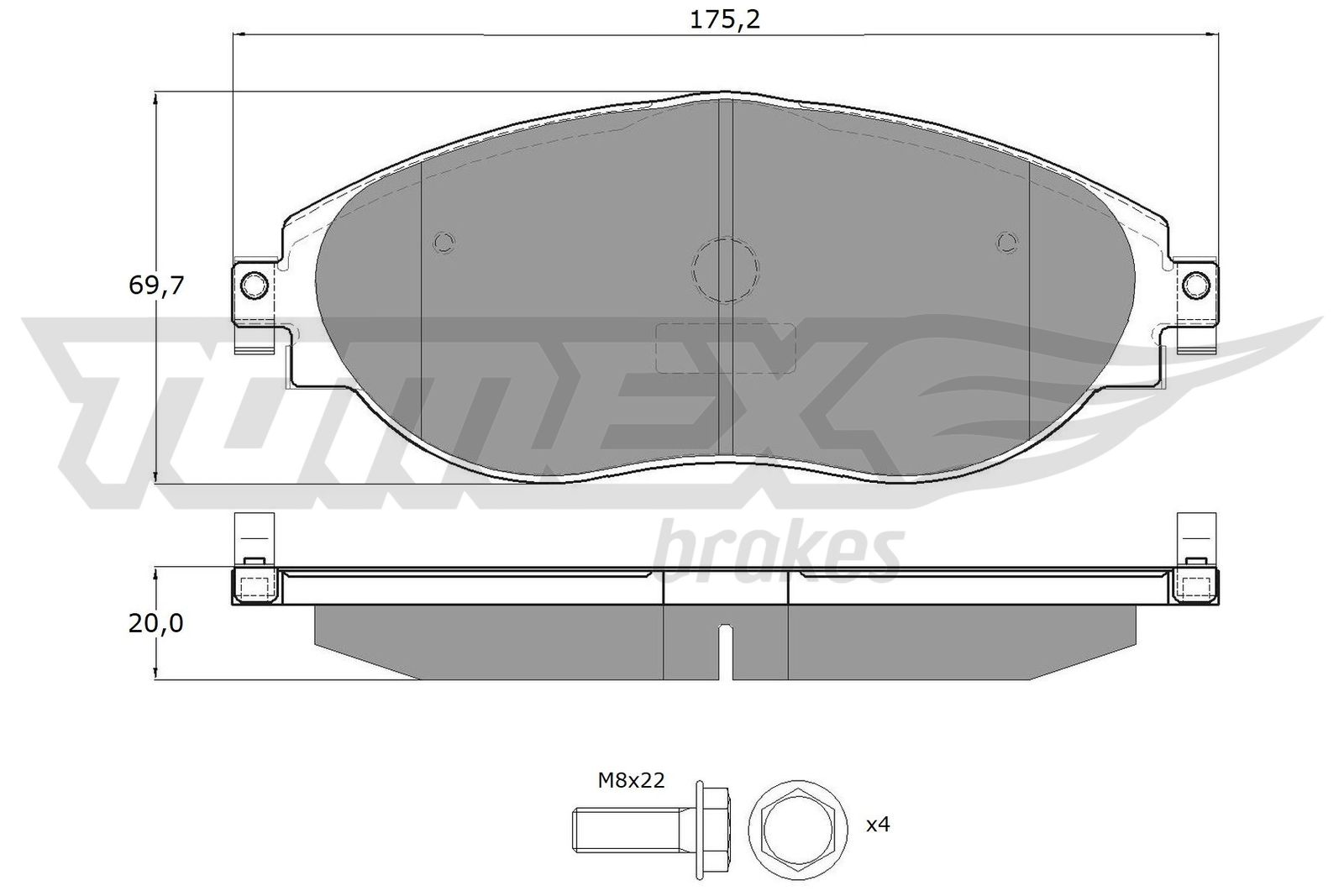 TOMEX Brakes TX 16-842 Sada...